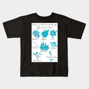 Glaciers of the Cascade Range's Major Volcanic Peaks Kids T-Shirt